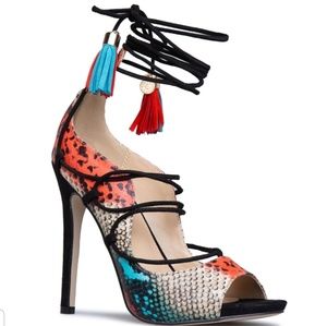 Dress Sandals, Multi Colored Heels